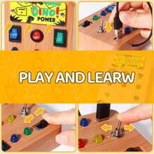 1 Stück Montessori Busy Board mit LED-Beleuchtung, Schalter und Schraubendreherwerkzeugen - Reiseaktivität und Lernspielzeug zur Verbesserung der Feinmotorik