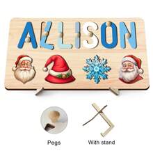 Trò chơi xếp hình chữ cái bằng gỗ, Quà tặng trò chơi xếp hình Giáng sinh, Trò chơi xếp hình tên em bé, Quà tặng Giáng sinh, Đồ chơi xếp hình chữ cái 3D, Trò chơi xếp hình bằng gỗ Halloween cho trẻ mới biết đi, Trò chơi xếp hình tên được cá nhân hóa, Đồ chơi xếp hình bằng gỗ tùy chỉnh, Trò chơi xếp hình bằng gỗ, Quà tặng sinh nhật đầu tiên, Đồ chơi học tập sớm cho bé trai hoặc bé gái, Quà tặng kỷ niệm, Quà tặng sinh nhật, Quà tặng chúc phúc, Quà tặng được cá nhân hóa, Bộ quà tặng khối xây dựng (Có chốt và giá đỡ) - Với đinh và giá đỡ - Xem 20