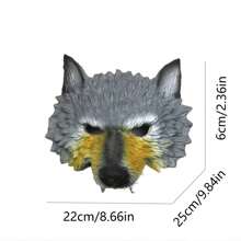 Silver Wolf Fursuit Animal Head Mask, Adult Costume For Performance - Multicolor - View 4