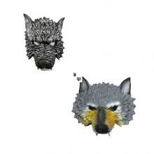 Silver Wolf Fursuit Animal Head Mask, Adult Costume For Performance - Multicolor - View 6