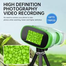 2 Inch 1000X Student Toy Microscope Natural Field Observation Pocket Microscope Camera - Cadet Blue - View 2