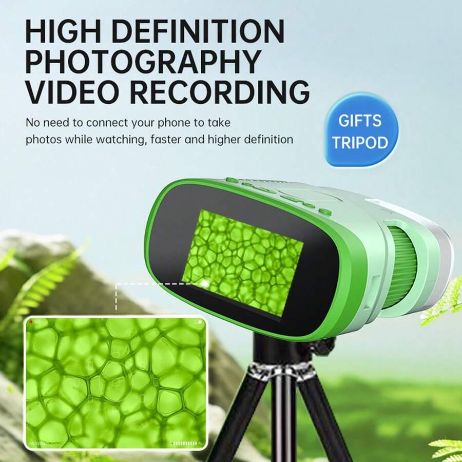 2 Inch 1000X Student Toy Microscope Natural Field Observation Pocket Microscope Camera