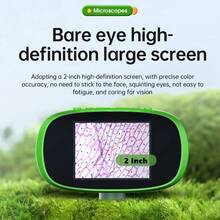 2 Inch 1000X Student Toy Microscope Natural Field Observation Pocket Microscope Camera - Cadet Blue - View 4
