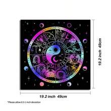 1pc 12 Constellations Tarot Card Tablecloth Altar Cloth Sun Moon Starry Sky Tarot Tablecloth For Spread Tarot Reading Cover Decor Tablecloth Decor Witchy Decor Tarot Mat