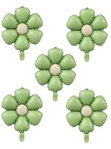 5/10pcs 18inch Daisy Flower Foil Balloon, Matte Sunflower Floral Aluminum Balloon For Theme Party Supplies Birthday Party Wedding Anniversary Decoration, Christmas