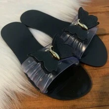 Women's Butterfly Slide Flat Casual Comfortable - màu đen - Xem 1