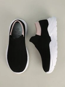 1pair Lightweight Casual Sports Sneakers For Teens Boys & Girls, Slip-On Sock Shoes