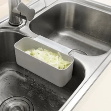 1入廚房水槽排水籃,多功能卡槽廚房水槽過濾器,食品和蔬菜洗滌和排水籃子 - 灰色 - 查看 4