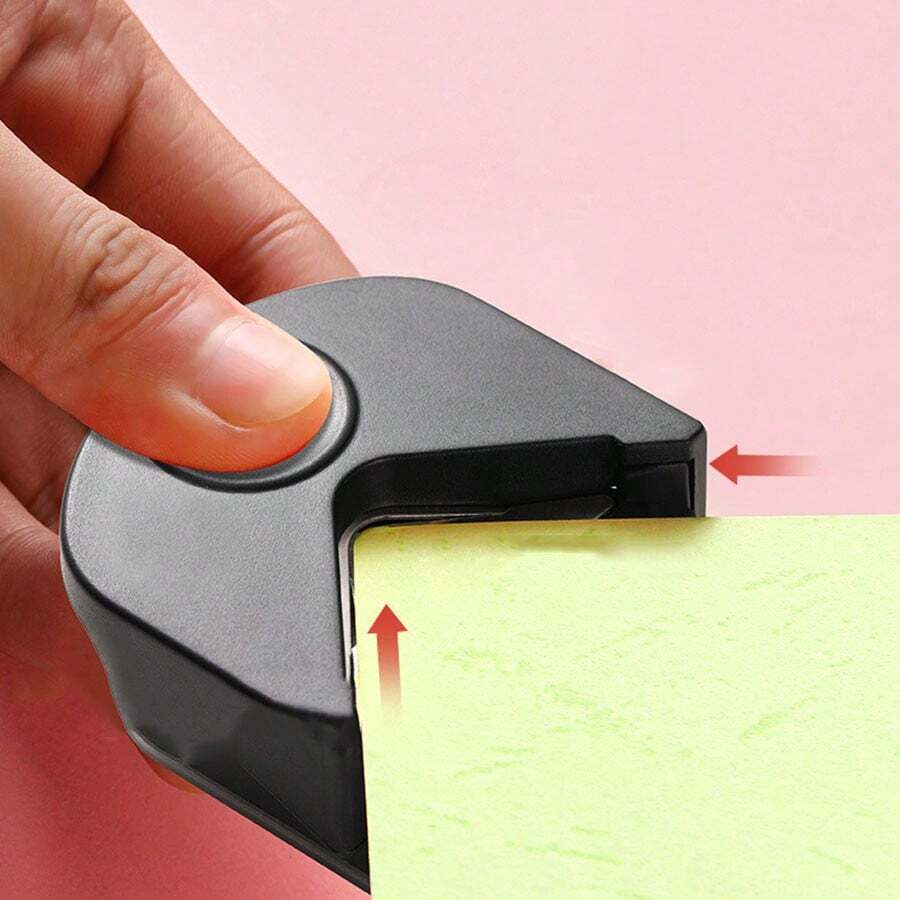 1pc Round Corner Punch, R4 (4mm) Corner Cutter Hole Punch Tool For Laminating Cards, Cardstock, Scrapbooks, Photo Cards, Paper Crafts - Suitable For Office, School - Multicolor - View 1