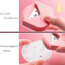 1pc Round Corner Punch, R4 (4mm) Corner Cutter Hole Punch Tool For Laminating Cards, Cardstock, Scrapbooks, Photo Cards, Paper Crafts - Suitable For Office, School - Multicolor - View 3