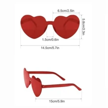 心形无框有色眼镜 - 彩色 - 查看 8