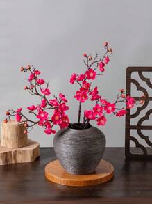 1 件装秋季装饰仿真梅花花束丝绸冬季假植物情人节礼物生日派对装饰婚礼花篮新娘手捧花家居装饰餐厅卧室窗台花瓶装饰新年装饰户外花园开学季 - 彩色 - 查看 4