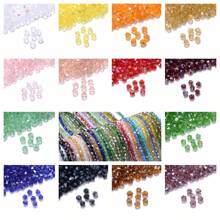 200pcs/Set 4mm Bicone Artificial Crystal Beads For Necklace Bracelet Making Colorful Faceted Glass Spacer Beads DIY Accessories - Facted Beads - View 2