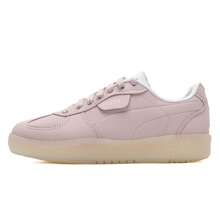 Puma 女士 Palermo 运动运动鞋 透气耐用 休闲鞋 厚底 复古时尚 运动鞋 - 霧紫-白色 - 查看 1