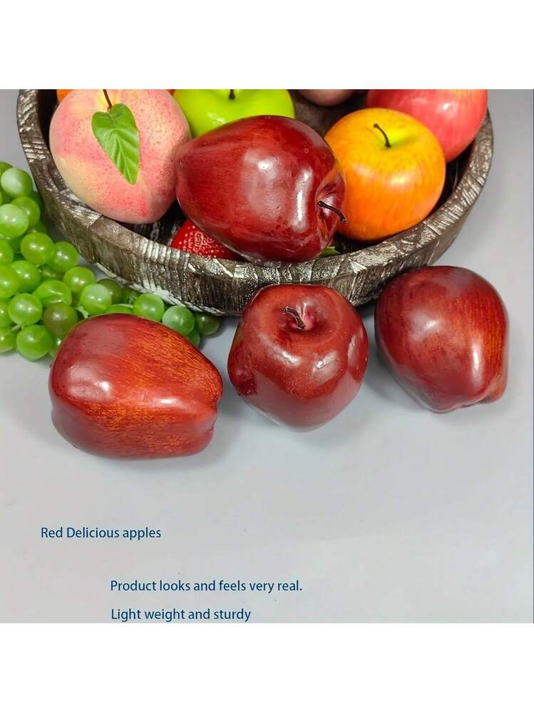 10 Fragole Artificiali In Plastica Rossa - Realistiche, Frutta Finta Per Decorazione Casa E Fotografia