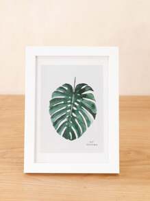 1 pieza Marco de fotos de madera simple para sobremesa/montar en pared de 7"/10", incluye lámina decorativa interior aleatoria, al por mayor - Blanco - Ver 6