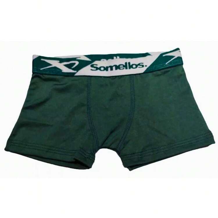 Kit 4 Children's Boxer Briefs Plain Microfiber Somellos - Nhiều màu - Xem 8