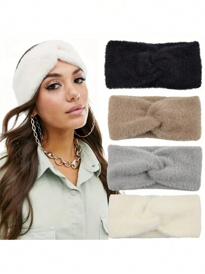 1 قطعة شريط رأس مبطن بتصميم متقاطع - غطاء رأس على الطراز الأوروبي والأمريكي للتدليك والوجه والشعر، إكسسوارات شعر لفصلي الخريف والشتاء للملابس الرياضية للنساء