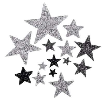 Aplique Roupa Patch Bordado Termocolante Estrela de Strass Franja Pedraria