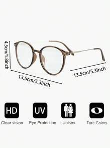 1副经典圆形镜框变色眼镜，适合女性日常佩戴，可用作沙滩配饰，是女性日常穿搭、秋冬季商务休闲装的理想选择，也是夏季海滩度假、户外活动和旅行的完美礼物。 - 茶色 - 查看 6