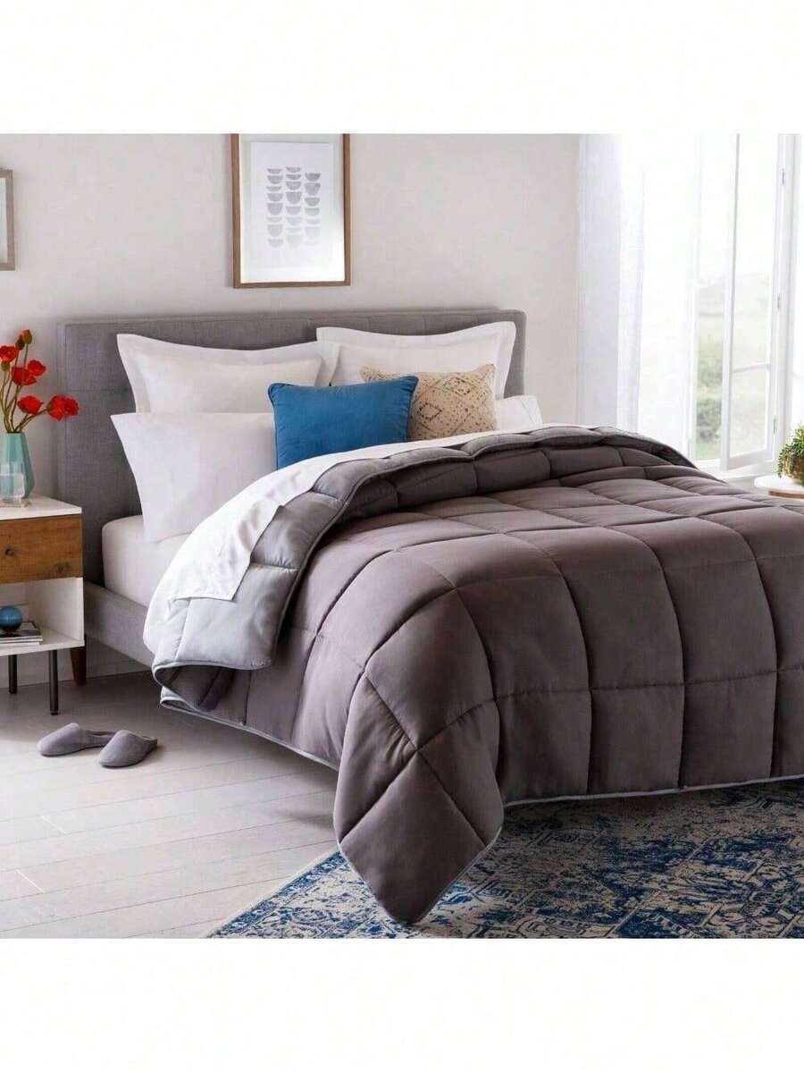 Linenspa Comforter Duvet Insert, Down Alternative, Box Stitched