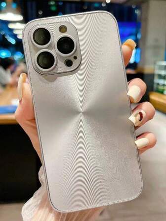 高品质激光极光 CD 彩虹哑光金属内置高清玻璃镜头膜防震手机壳保护套适用于 17 系列