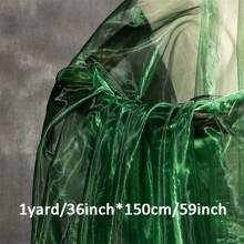 1pc Iridescent Ombre Organza Fabric, Soft Tulle Fabric For Stage Backdrop, DIY Craft, Apparel - 59inch Width X 36/108/180inch Length (20gsm/Sqm) - Multicolor - View 14