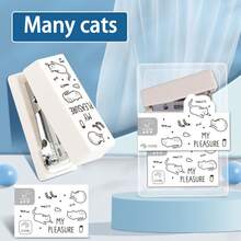 Mini Stapler. Small For Household Use. Cartoon For Kids. Cute Set For Students. Small And Portable.