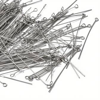 约 300 件/包 304 不锈钢 9 针柔性眼缝纫针，长度 20-70 毫米，适用于 DIY 手链、项链、珠子、耳环制作配件