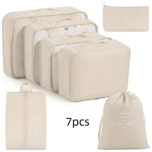 6/7/8/9/10/11pcs Portable Travel Storage Bag Set - Organize Your Clothing, Shoes, And Underwear With Ease - Perfect For Luggage And Suitcase Packing Slogan Graphic Travel Storage Bag Portable With Shoe Toiletry And Laundry Bags School Supplies School Stuff For School For College Dorm Room Decor Bedroom Decor Dorm Essentials For Student Teacher Packing Cubes Clothes Storage Clothes Organizer Travel Bag Set Travel Organizer Set Travel Essentials Back To School Supplies