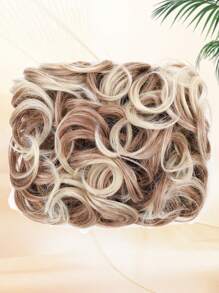 Short Messy Curly Dish Hair Bun Extension Easy Stretch Hair Combs Clip In Ponytail Extension Scrunchie Chignon Tray Ponytail Hairpieces For Women Girls Daily Party Wedding