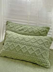 3 件套抹茶绿天鹅绒水晶柔软亲肤羽绒被套，适用于卧室、客房 - 綠色 - 查看 11