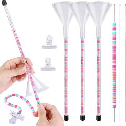 1pc/2pcs Clay Bead Stringing Funnel Tool For Jewelry Making, Clay Bead Bracelets & Crafts