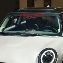 Creative NIGHT RUNNER Car Windshield JDM Sticker Auto Body Window Decal For VW Tesla Toyota BMW Audi Seat Subaru Auto Styling Accessories - 50x10.5cm/19.69x4.13inch - View 4