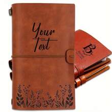 Cuaderno de piel personalizado, libreta personalizada, diario con grabado personalizado, regalo para amigos, compañeros de trabajo, graduación, profesores - Multicolor - Ver 1