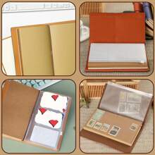 Cuaderno de piel personalizado, libreta personalizada, diario con grabado personalizado, regalo para amigos, compañeros de trabajo, graduación, profesores - Multicolor - Ver 5