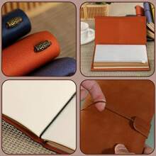 Cuaderno de piel personalizado, libreta personalizada, diario con grabado personalizado, regalo para amigos, compañeros de trabajo, graduación, profesores - Multicolor - Ver 4
