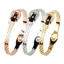 3pcs Western Style Exaggerated Multi-Design Key Chain Pendant Bracelet Set, Stainless Steel Plated Eye Charm Bracelet Gift For Women Holiday'