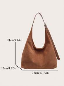 1 pieza Bolso grande para mujer para debajo del brazo, bolsa cruzada (con bolsa pequeña), adecuado para chicas, damas, estudiantes universitarias, jóvenes profesionales y trabajadores de oficina, excelente para el trabajo, los negocios, el transporte y la escuela, bolso de moda, bolso de mujer popular en otoño e invierno, nueva llegada de bolso tipo hobo