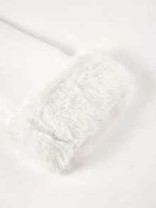 Abrigo largo de lana con cinturón para mujer para otoño/invierno - Elegante y de exteriores para uso casual - Blanco - Ver 11