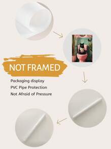 1幅无框浴室黑猫海报墙画，抽象猫咪如厕看报纸现代植物图片，彩色帆布油画印刷品，适用于客厅卧室装饰 - 彩色 - 查看 8