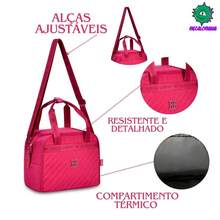 Loja Megalomania Rebecca Bonbon Thermal Lunch Box Pink Large Spacious School Bag Backpack Compartments - 玫紅色 - 查看 2