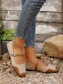 Damskie buty typu Mary Jane w stylu vintage w stylu francuskim, nowość na wiosnę i lato, wsuwane, z paskiem na klamrę, damskie, miękkie, codzienne buty z wysokiej jakości materiału