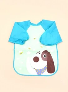 Babero impermeable para bebé, bata con mangas largas y diseño de dibujos animados a prueba de derrames para alimentar a bebés - Multicolor - Ver 3