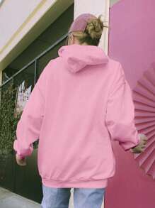 Angry Cat Sweatshirt Blouse Coffee Kitten Caffeine  1995 Flow Fx - Baby Pink - View 5