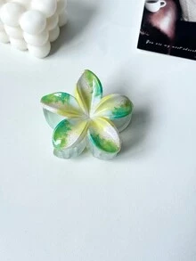 1 pieza Pinza de pelo grande de mujer de acrílico con degradado floral, accesorio de pelo minimalista elegante para recogidos con estilo, adecuado para uso diario y Halloween - Multicolor - Ver 3