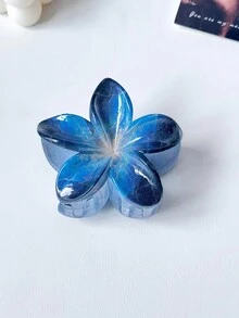 1 pieza Pinza de pelo grande de mujer de acrílico con degradado floral, accesorio de pelo minimalista elegante para recogidos con estilo, adecuado para uso diario y Halloween - Multicolor - Ver 4