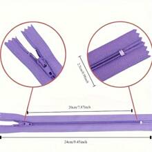 10 chiếc khóa kéo cuộn bằng nylon nhiều màu 16 inch - Khóa kéo bền chắc số 3 nhiều màu, thích hợp cho may vá, thủ công, dự án tự làm và sửa chữa quần áo - 10 chiếc - Xem 4