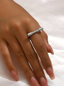 1枚简约时尚马蹄形戒指，百搭饰品，适合日常佩戴 - 馬蹄戒指 - 查看 7