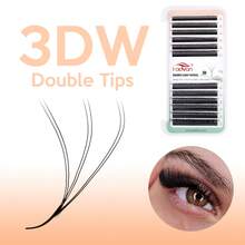 FADVAN 6D/8D/10D W Lashes Double Layer W Shape Lash Extensions Natural Soft Volume Fan Eyelashes Premade Volume Fan Lashes - Black - View 18